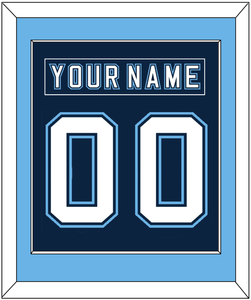 Maine Nameplate & Number (Back) Combined - Road Navy Blue - Single Mat 2