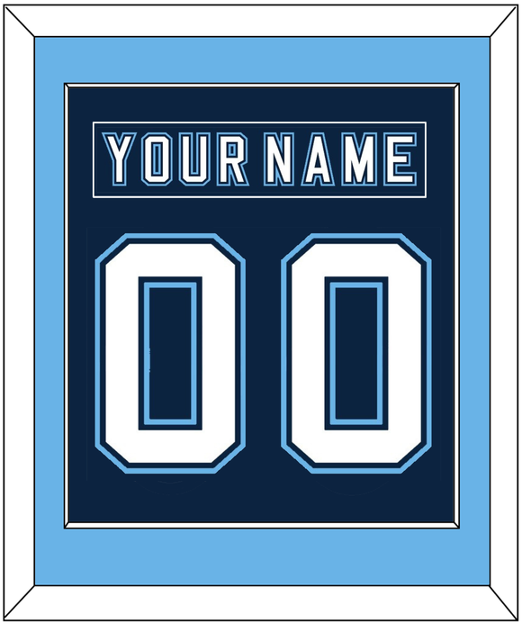 Maine Nameplate & Number (Back) Combined - Road Navy Blue - Single Mat 2