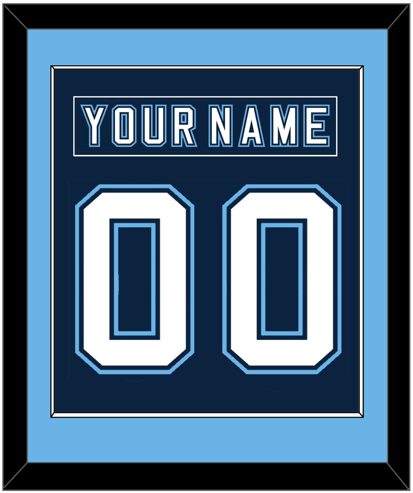 Maine Nameplate & Number (Back) Combined - Road Navy Blue - Essential Tier 2