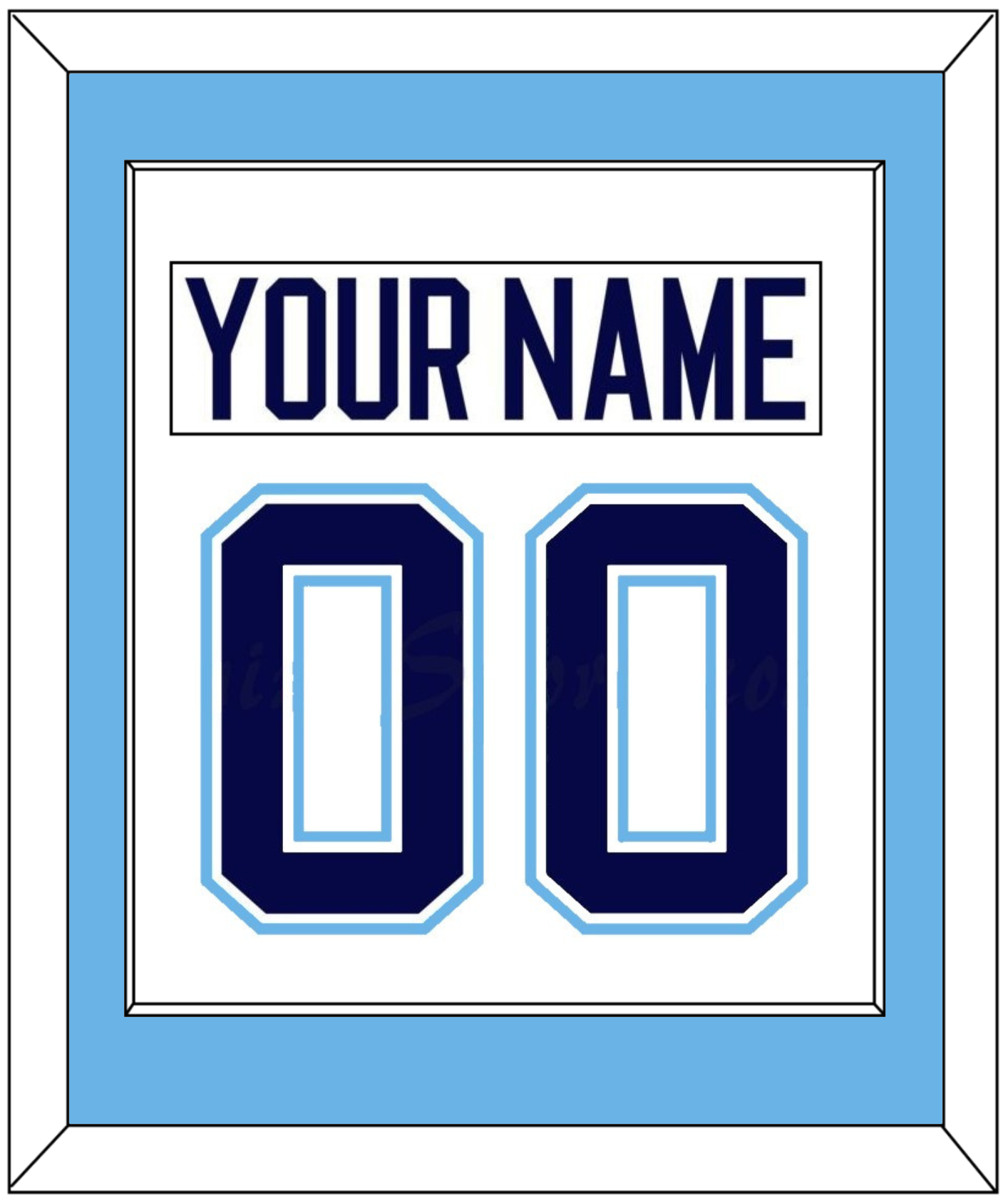 Maine Nameplate & Number (Back) Combined - Home White (1994-2008) - Essential Tier 1
