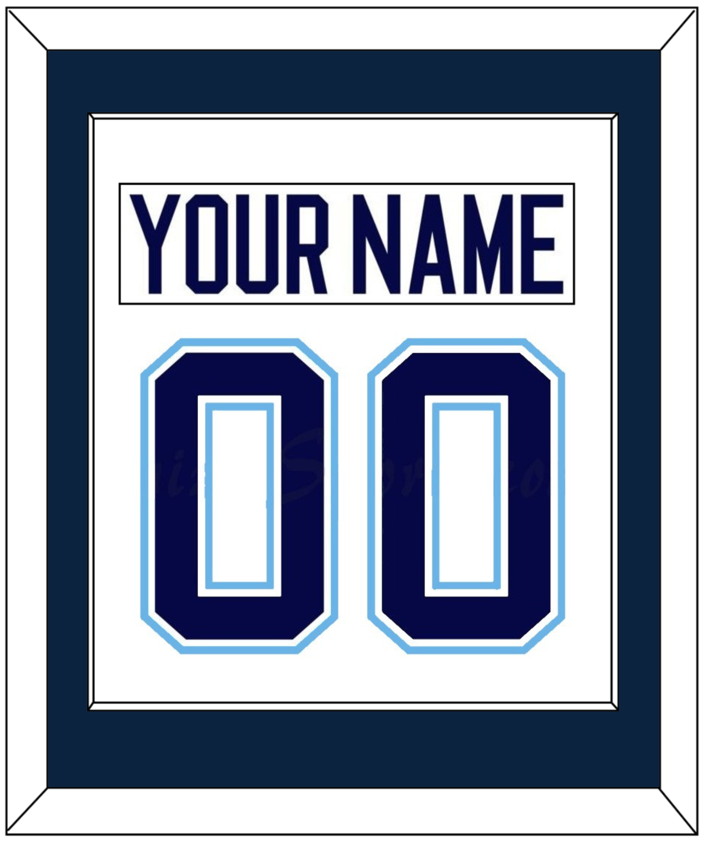 Maine Nameplate & Number (Back) Combined - Home White (1994-2008) - Essential Tier 2