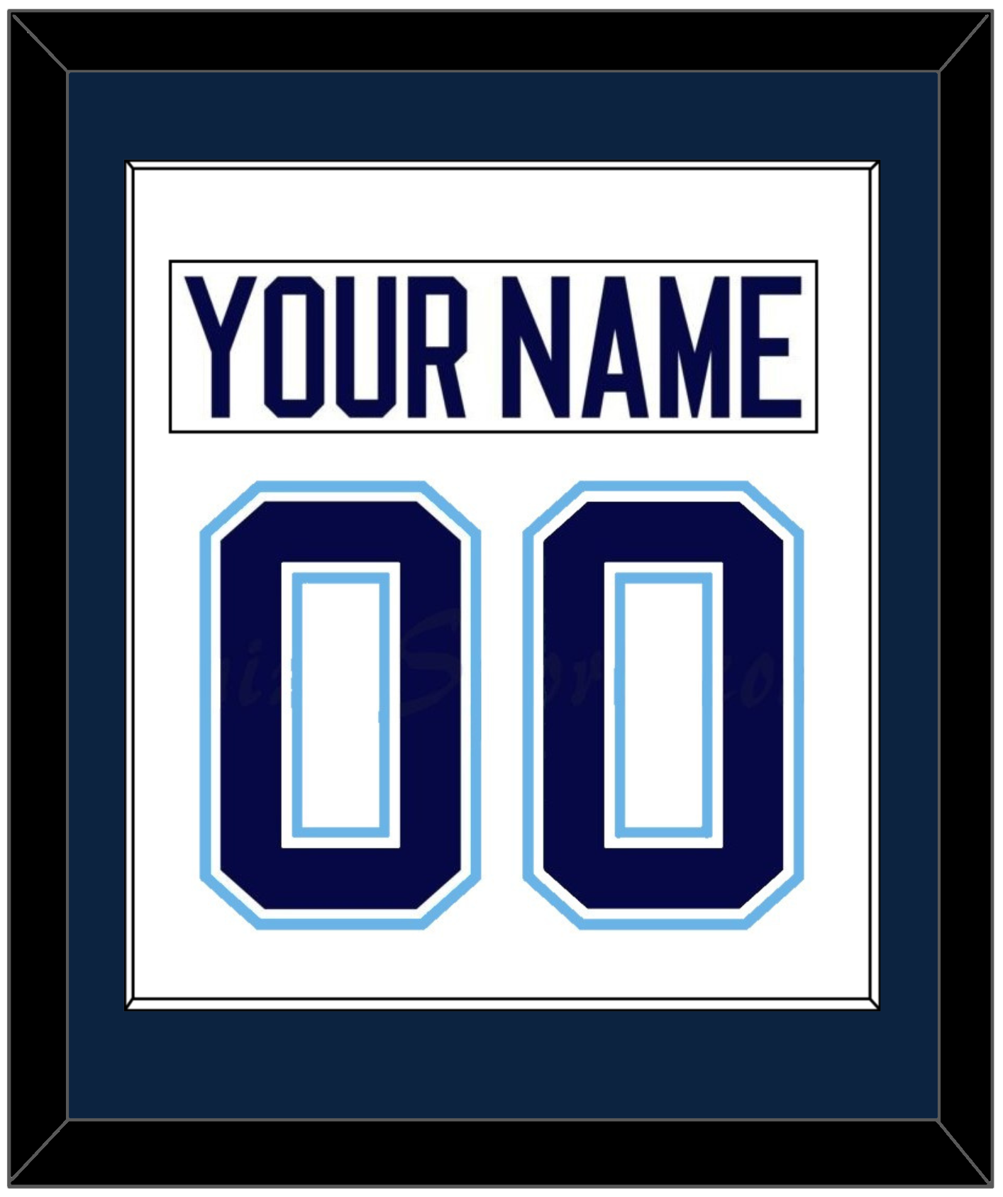 Maine Nameplate & Number (Back) Combined - Home White (1994-2008) - Essential Tier 2