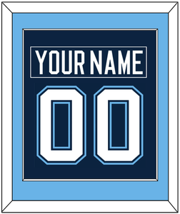 Maine Nameplate & Number (Back) Combined - Road Navy Blue (1994-2008) - Single Mat 2