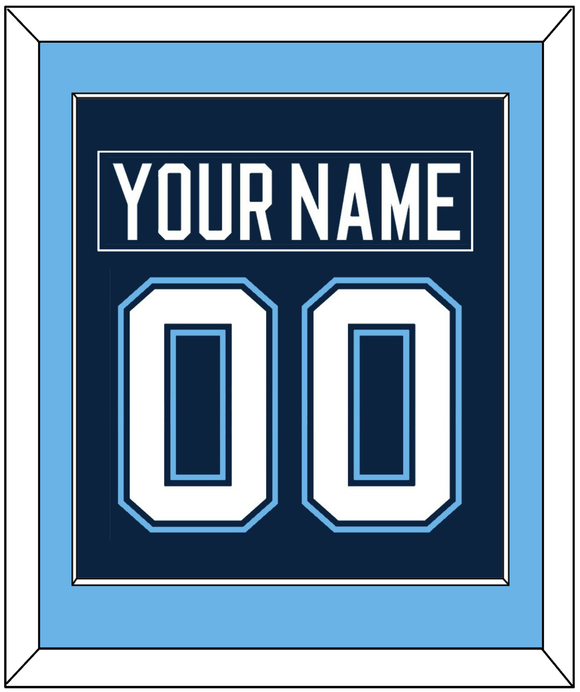 Maine Nameplate & Number (Back) Combined - Road Navy Blue (1994-2008) - Single Mat 2