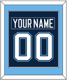 Maine Nameplate & Number (Back) Combined - Road Navy Blue (1994-2008) - Single Mat 2