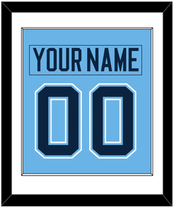 Maine Nameplate & Number (Back) Combined - Alternate Light Blue (2007-2008) - Single Mat 1