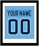 Maine Nameplate & Number (Back) Combined - Alternate Light Blue (2007-2008) - Single Mat 1