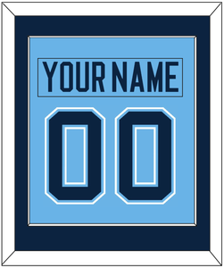 Maine Nameplate & Number (Back) Combined - Alternate Light Blue (2007-2008) - Single Mat 2