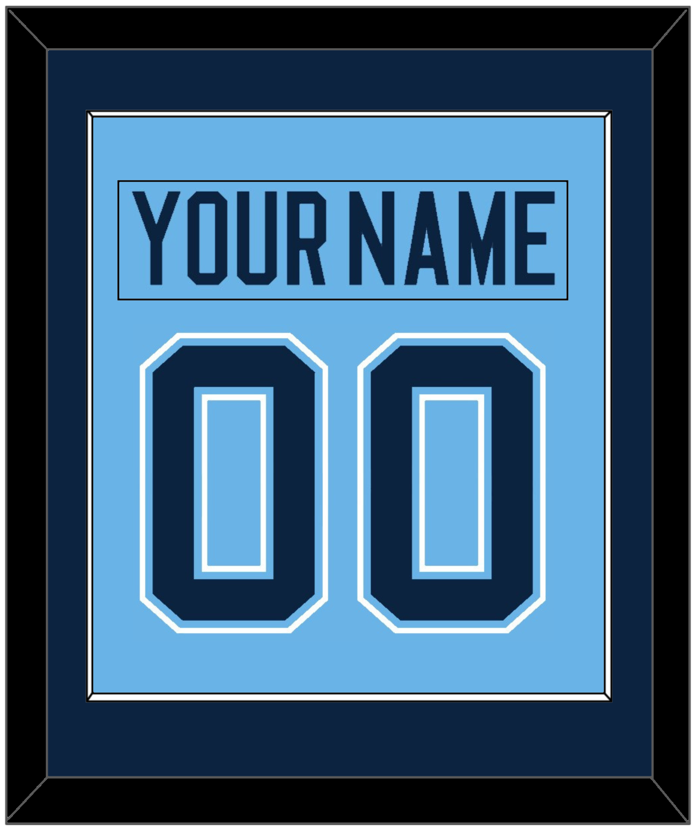 Maine Nameplate & Number (Back) Combined - Alternate Light Blue (2007-2008) - Essential Tier 2