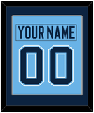 Maine Nameplate & Number (Back) Combined - Alternate Light Blue (2007-2008) - Single Mat 2