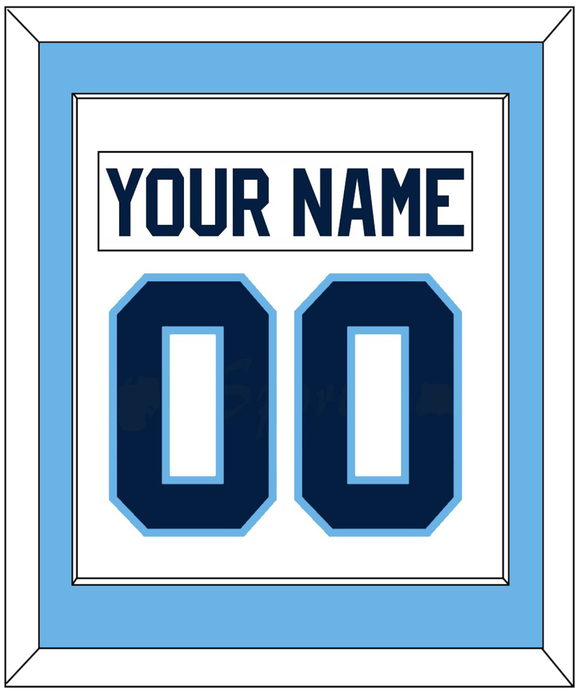 Maine Nameplate & Number (Back) Combined - Home White (1993-1994) - Single Mat 1