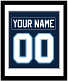 Maine Nameplate & Number (Back) Combined - Road Navy Blue (1993-1994) - Single Mat 1