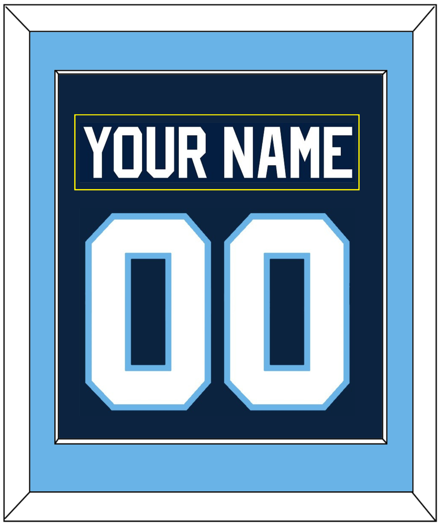 Maine Nameplate & Number (Back) Combined - Road Navy Blue (1993-1994) - Essential Tier 2