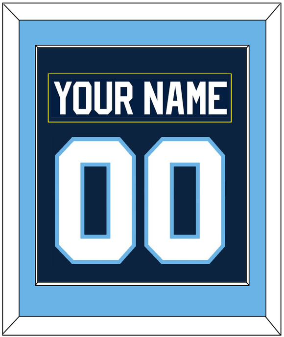 Maine Nameplate & Number (Back) Combined - Road Navy Blue (1993-1994) - Single Mat 2