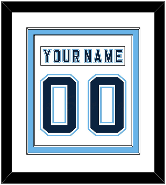 Maine Nameplate & Number (Back) Combined - Home White - Double Mat 1