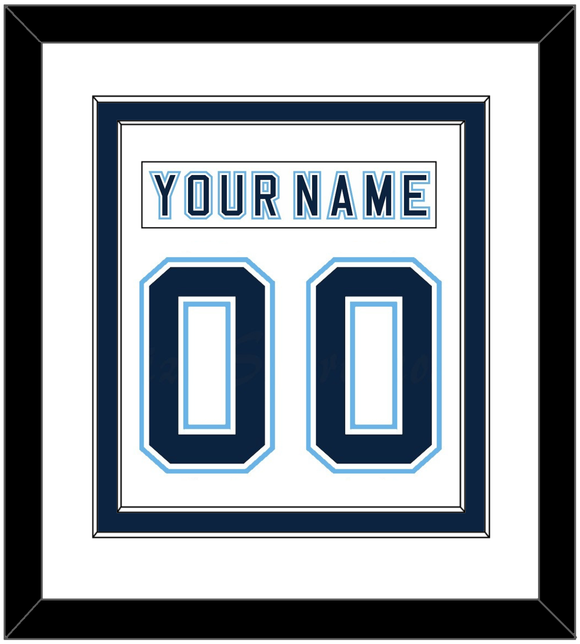 Maine Nameplate & Number (Back) Combined - Home White - Double Mat 2