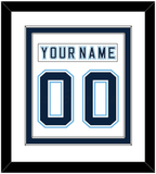 Maine Nameplate & Number (Back) Combined - Home White - Double Mat 2