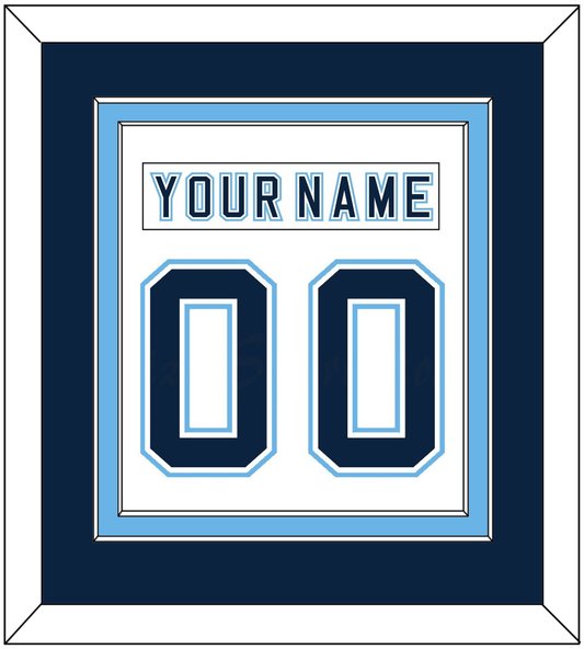 Maine Nameplate & Number (Back) Combined - Home White - Signature Tier 3