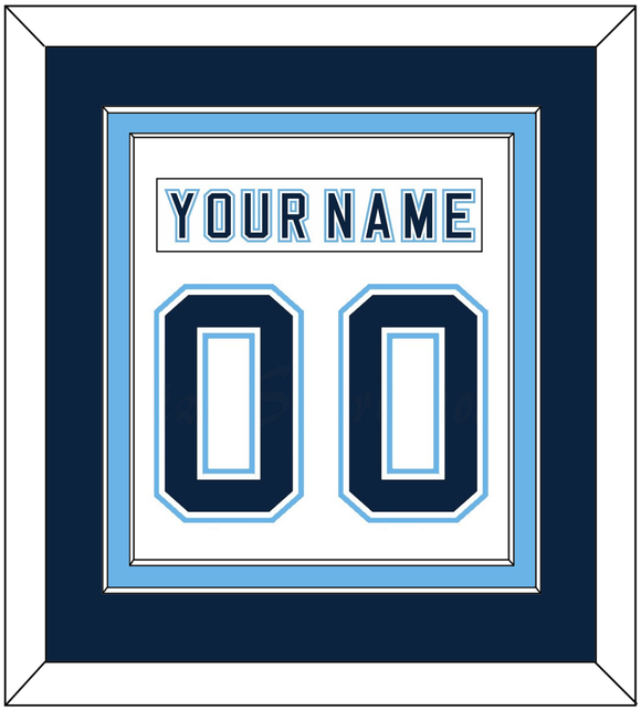 Maine Nameplate & Number (Back) Combined - Home White - Double Mat 3