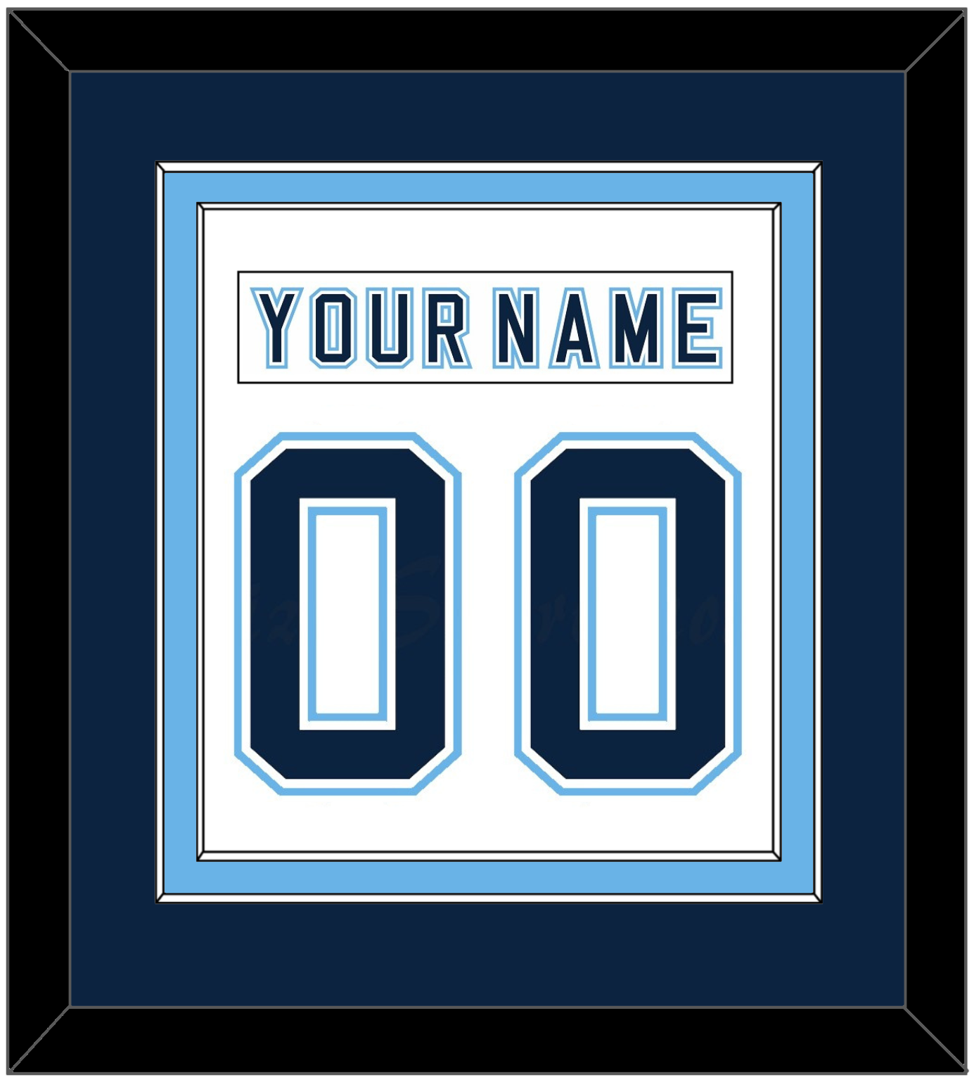 Maine Nameplate & Number (Back) Combined - Home White - Signature Tier 3