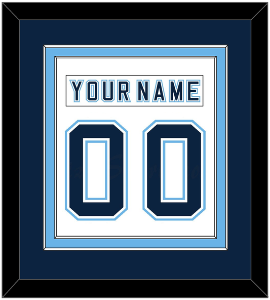 Maine Nameplate & Number (Back) Combined - Home White - Signature Tier 3