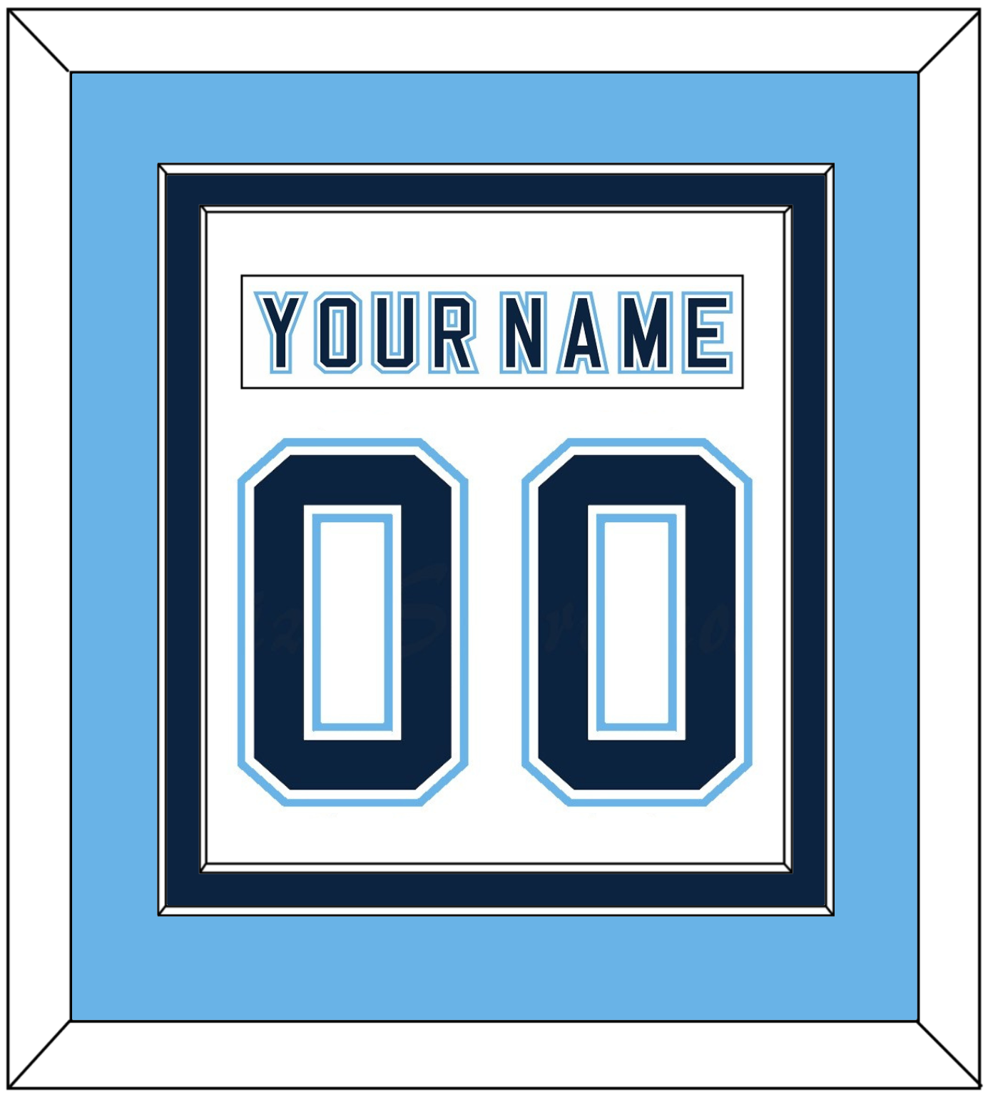 Maine Nameplate & Number (Back) Combined - Home White - Signature Tier 4