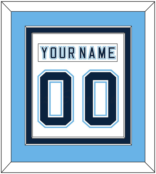 Maine Nameplate & Number (Back) Combined - Home White - Signature Tier 4