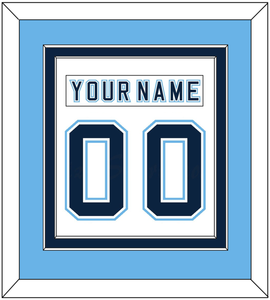 Maine Nameplate & Number (Back) Combined - Home White - Double Mat 4