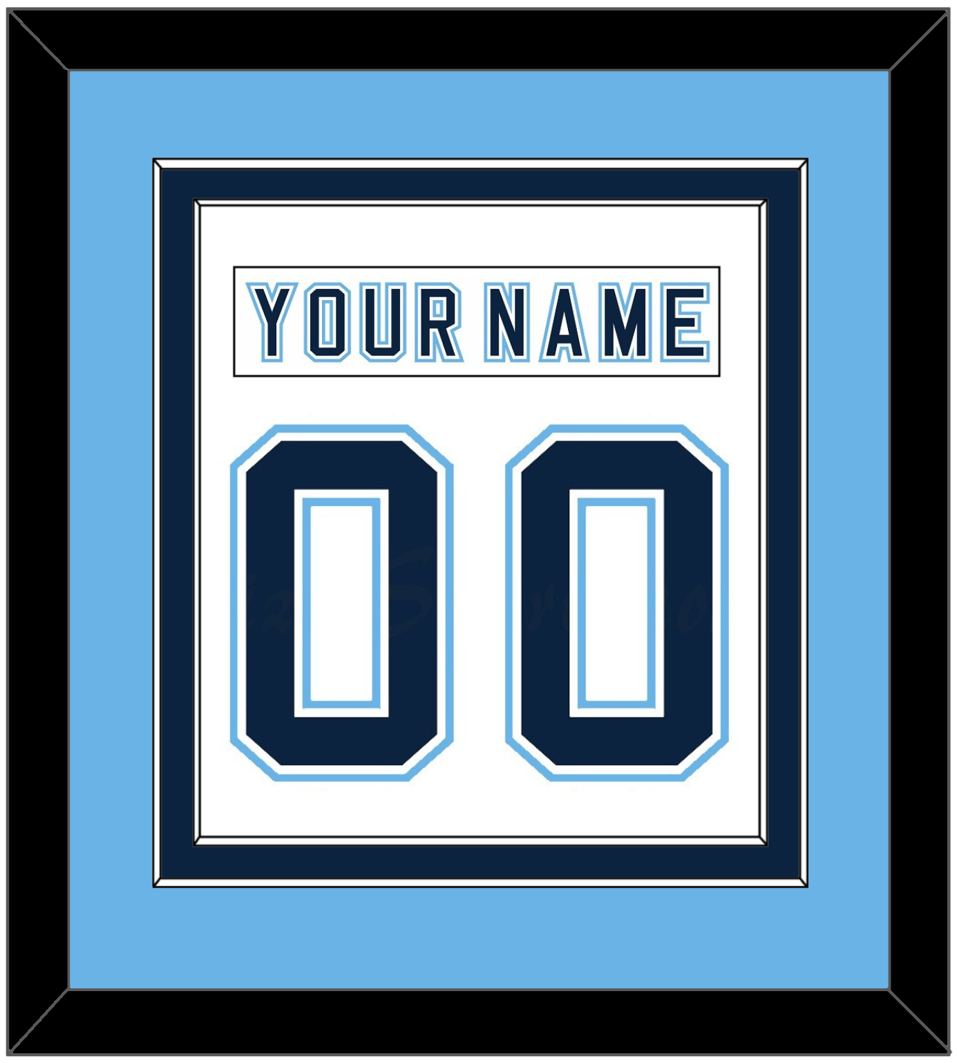 Maine Nameplate & Number (Back) Combined - Home White - Signature Tier 4