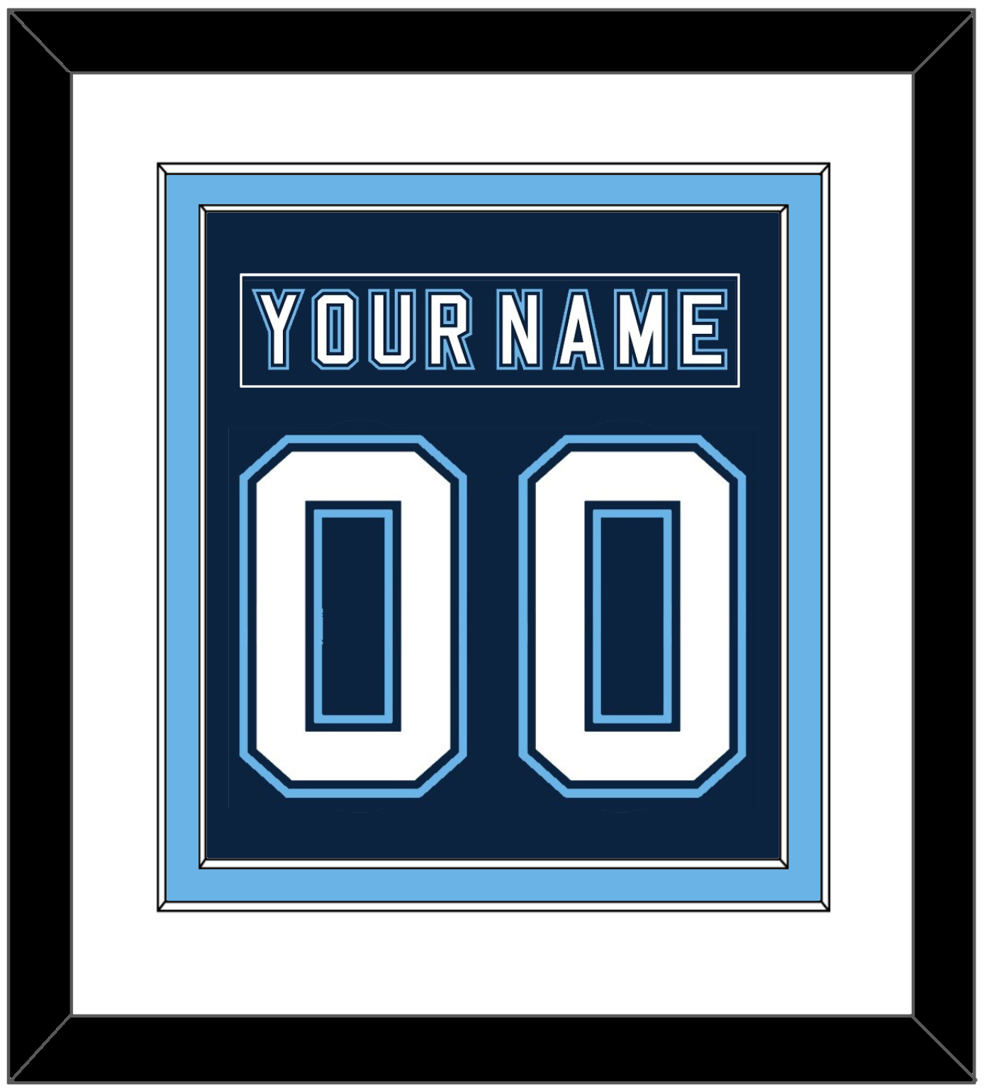 Maine Nameplate & Number (Back) Combined - Road Navy Blue - Signature Tier 1
