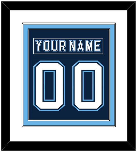 Maine Nameplate & Number (Back) Combined - Road Navy Blue - Signature Tier 1