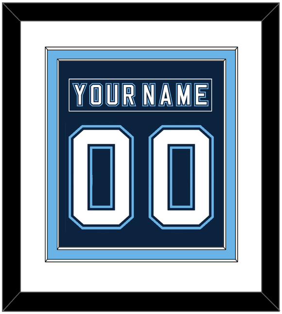 Maine Nameplate & Number (Back) Combined - Road Navy Blue - Double Mat 1