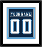 Maine Nameplate & Number (Back) Combined - Road Navy Blue - Double Mat 1