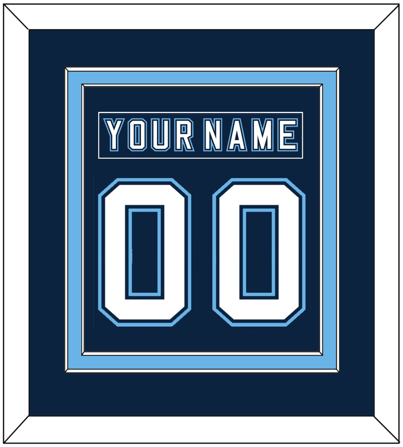 Maine Nameplate & Number (Back) Combined - Road Navy Blue - Signature Tier 2