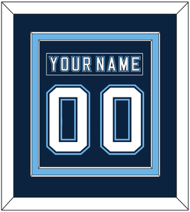 Maine Nameplate & Number (Back) Combined - Road Navy Blue - Double Mat 2