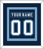 Maine Nameplate & Number (Back) Combined - Road Navy Blue - Double Mat 2