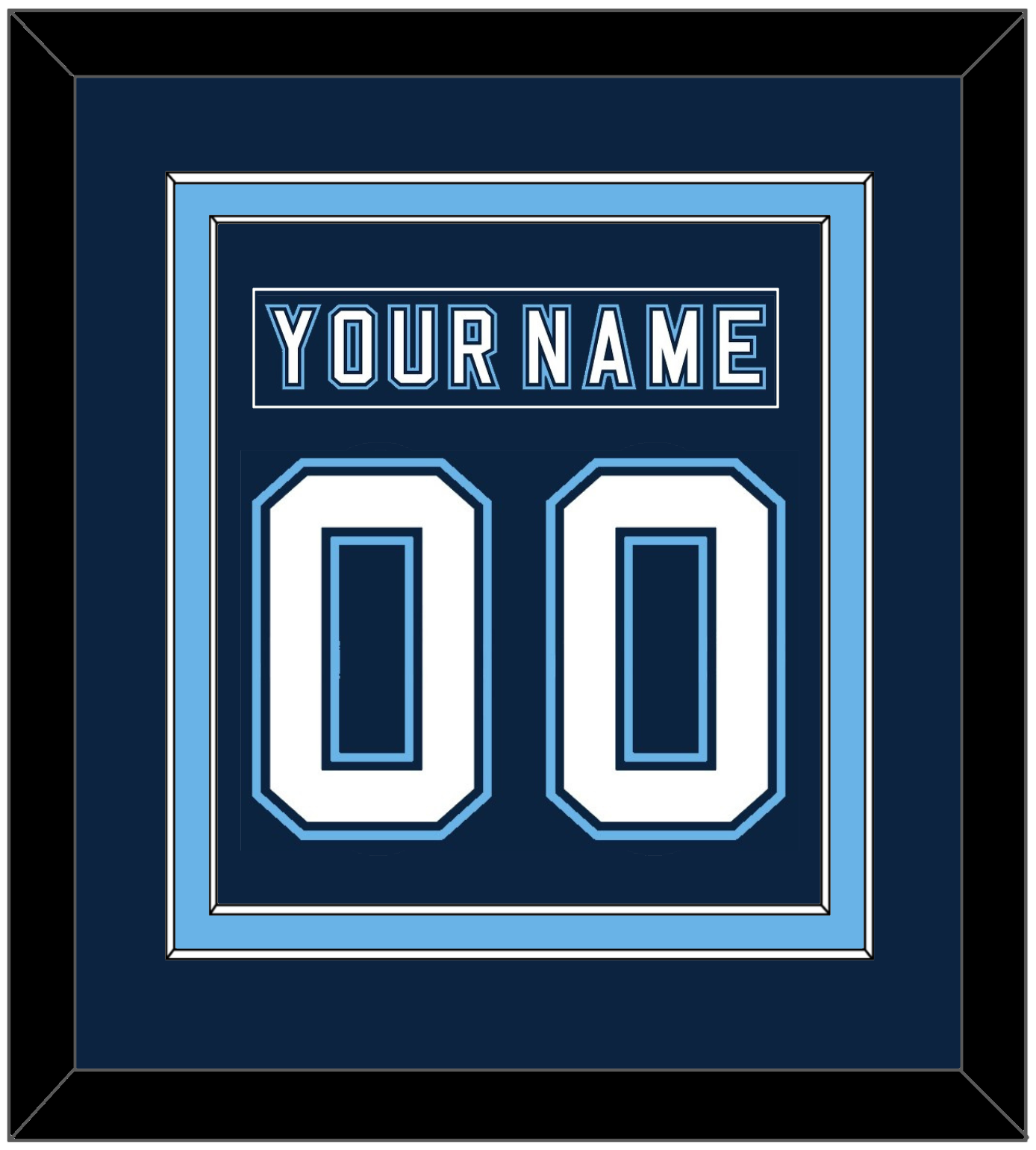 Maine Nameplate & Number (Back) Combined - Road Navy Blue - Signature Tier 2