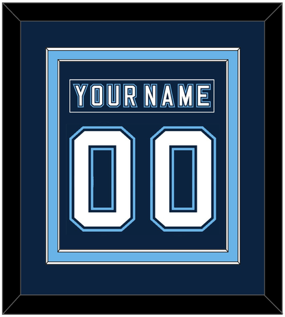 Maine Nameplate & Number (Back) Combined - Road Navy Blue - Signature Tier 2