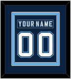 Maine Nameplate & Number (Back) Combined - Road Navy Blue - Double Mat 2