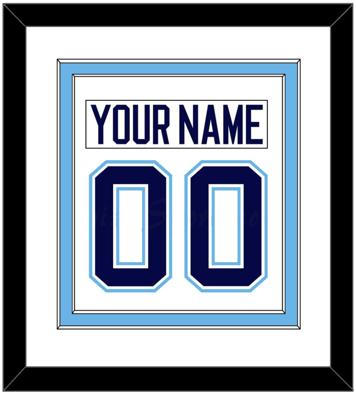 Maine Nameplate & Number (Back) Combined - Home White (1994-2008) - Signature Tier 1