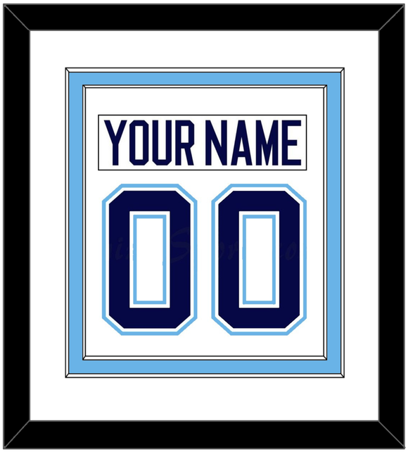 Maine Nameplate & Number (Back) Combined - Home White (1994-2008) - Double Mat 1