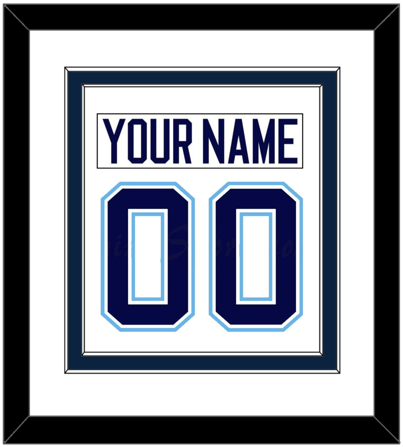 Maine Nameplate & Number (Back) Combined - Home White (1994-2008) - Signature Tier 2
