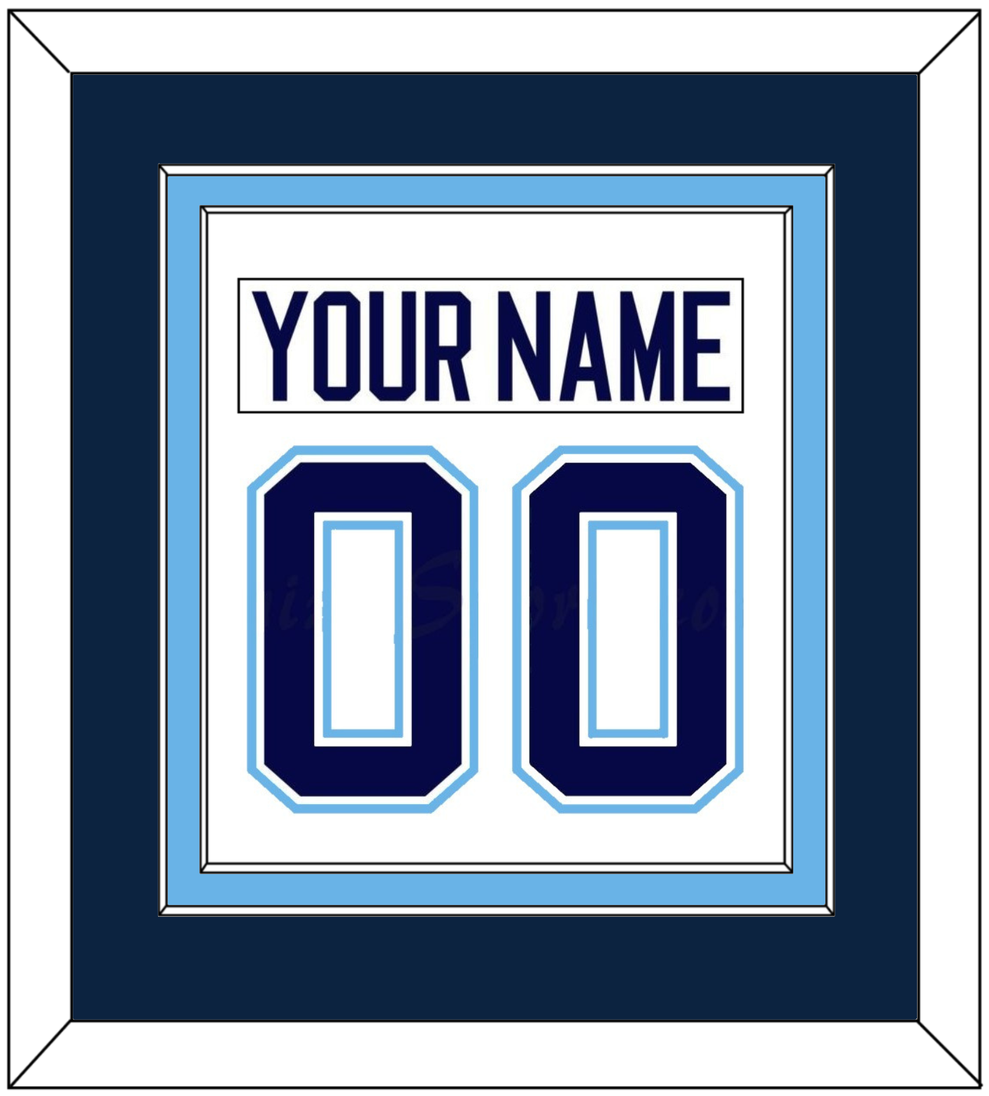 Maine Nameplate & Number (Back) Combined - Home White (1994-2008) - Signature Tier 3