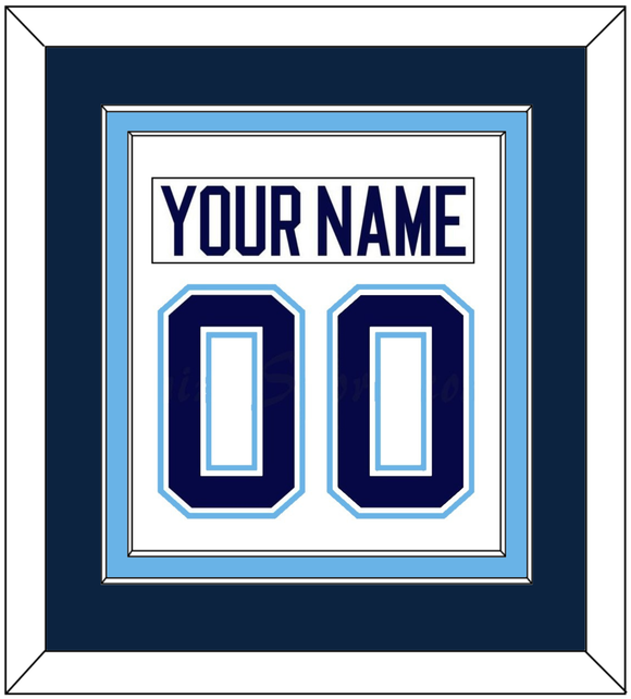 Maine Nameplate & Number (Back) Combined - Home White (1994-2008) - Double Mat 3