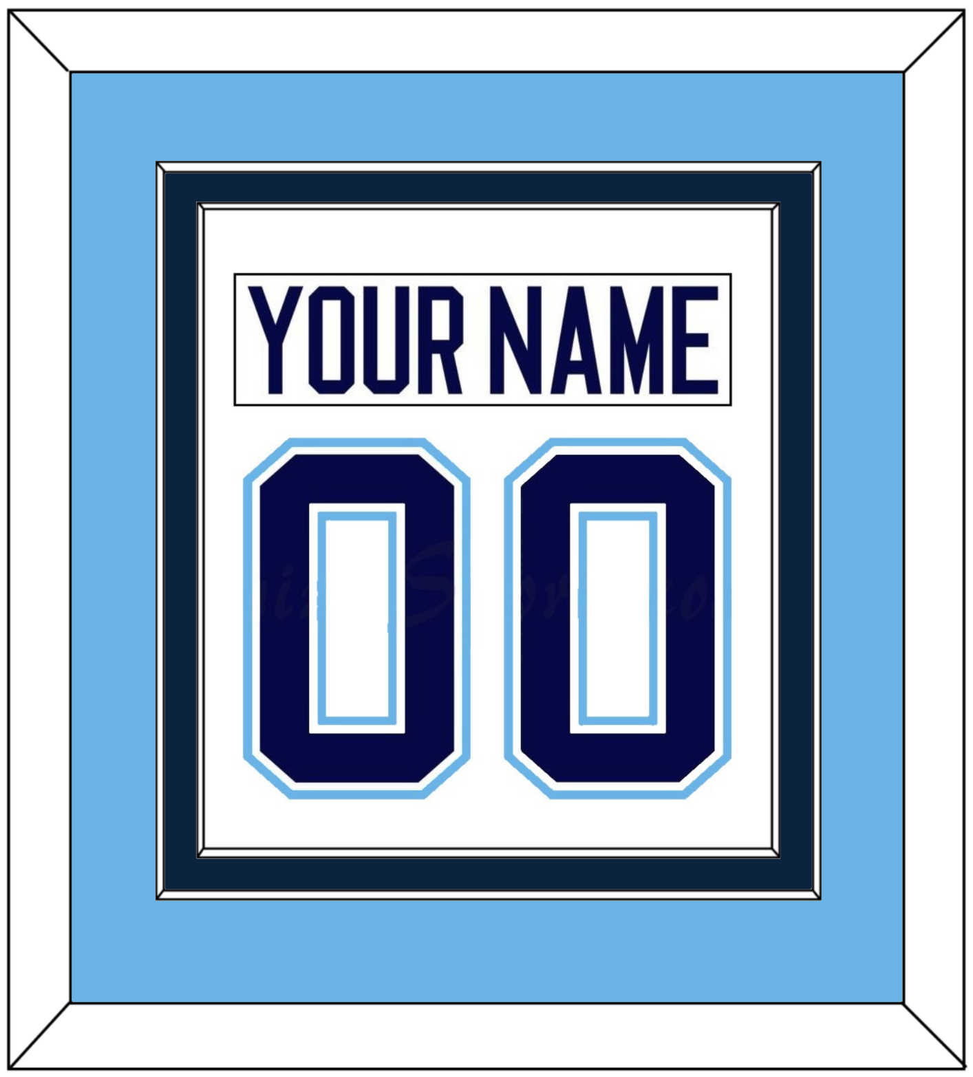 Maine Nameplate & Number (Back) Combined - Home White (1994-2008) - Signature Tier 4