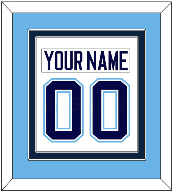 Maine Nameplate & Number (Back) Combined - Home White (1994-2008) - Double Mat 4