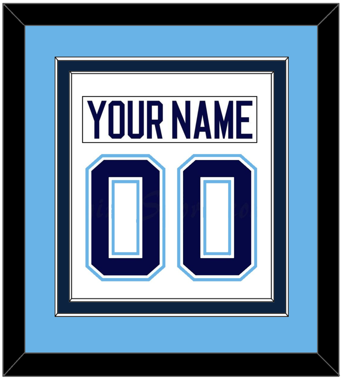 Maine Nameplate & Number (Back) Combined - Home White (1994-2008) - Signature Tier 4