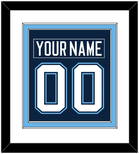 Maine Nameplate & Number (Back) Combined - Road Navy Blue (1994-2008) - Signature Tier 1