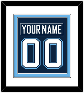 Maine Nameplate & Number (Back) Combined - Road Navy Blue (1994-2008) - Double Mat 1