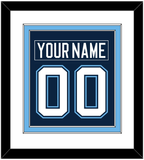 Maine Nameplate & Number (Back) Combined - Road Navy Blue (1994-2008) - Double Mat 1